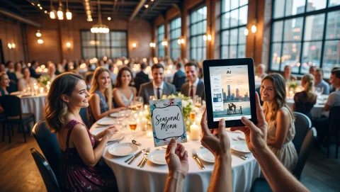 Intimate micro-wedding with circular seating and personalized details