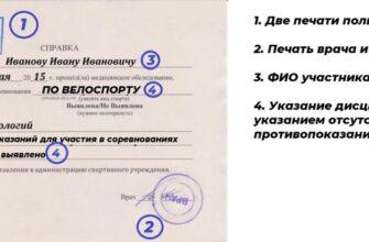 Изображение готовой медицинской справки с печатью и подписью для доставки по Москве