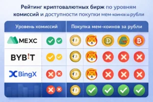 Рейтинг лучших криптобирж 2026 для покупки PEPE, BONK и SHIB
