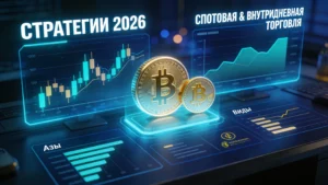 Стратегии торговли криптовалютой на бирже и график курса биткоина