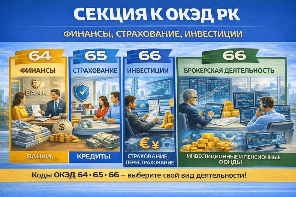 Секция K ОКЭД РК: финансы, страхование, банки