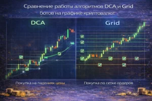 Интерфейс настройки DCA и Grid ботов для трейдинга на бирже Bybit