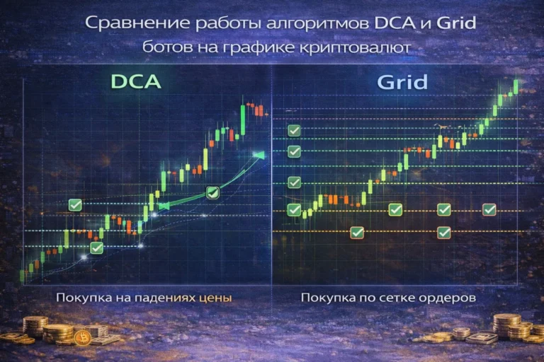 Интерфейс настройки DCA и Grid ботов для трейдинга на бирже Bybit
