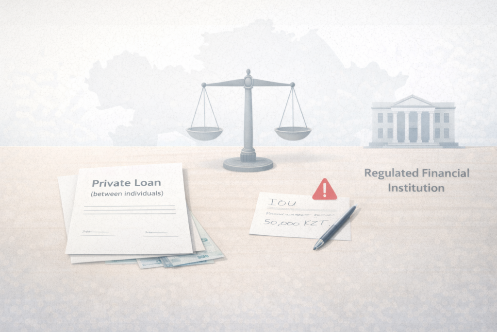 Частные займы в Казахстане: юридические риски и отсутствие регулирования частных кредиторов