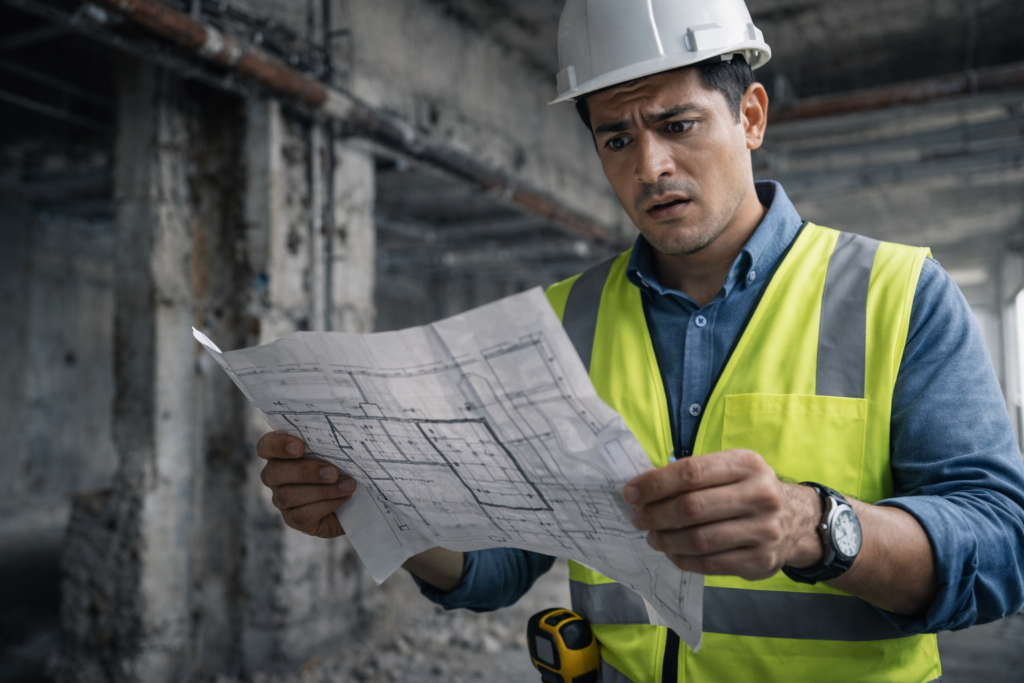 проектировщик на объекте проводит обследование для псд в казахстане осмотр здания и обмеры