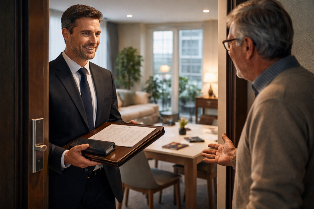 Выездной нотариус в Алматы оформляет документы на дому для клиента