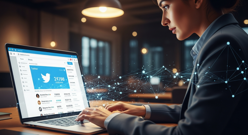 B2B Twitter marketing funnel showing tweets, engagement, direct messages, and conversion into business deals