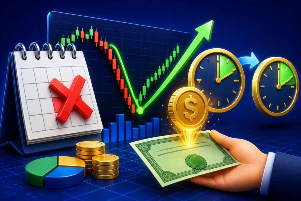 Схема покупки дивидендных акций в режиме T+1: последний день покупки за день до отсечки