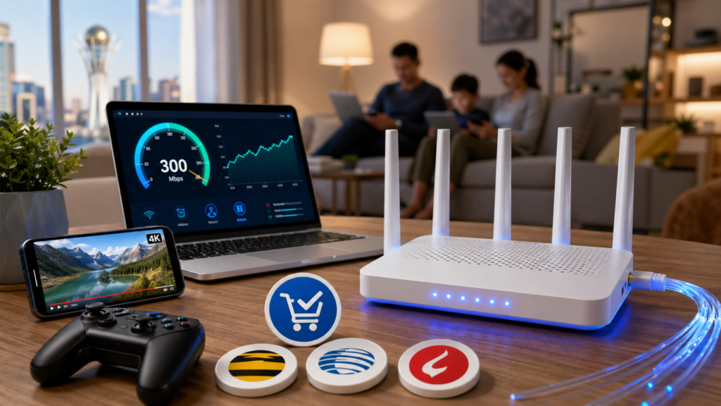 Выбор интернета для квартиры: сравнение провайдеров Казахстана 2026, рекомендации по скорости и роутеру