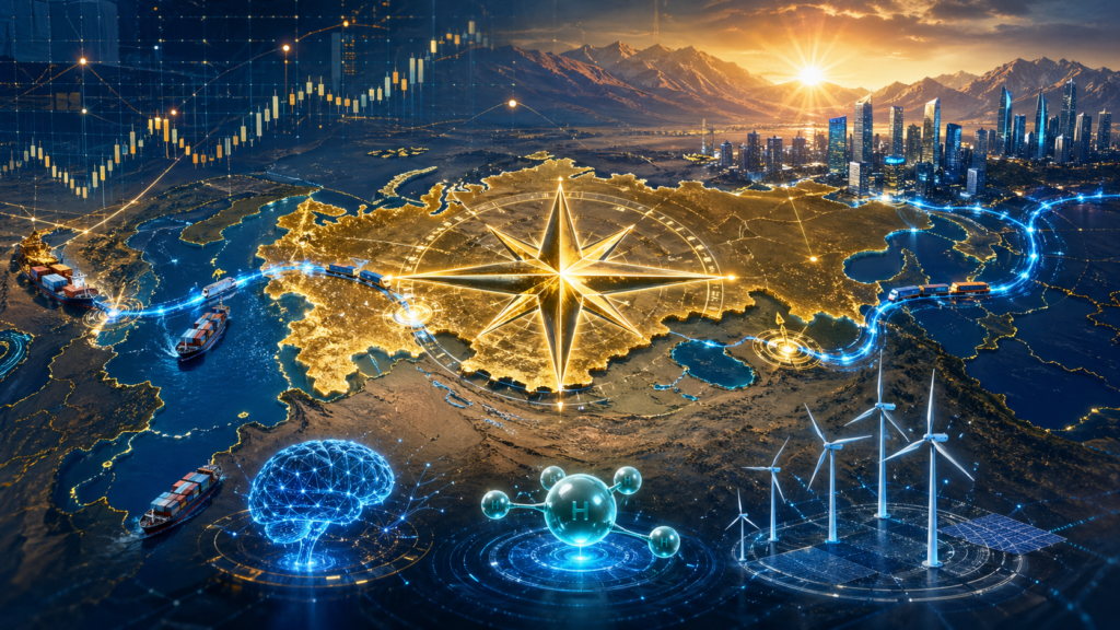 Kazakhstan 2026 investment map showing Middle Corridor and Astana financial hub