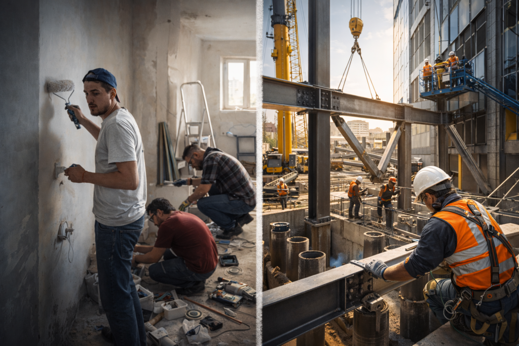 ОКЭД 43999 в Казахстане - специализированные строительные работы, ошибки выбора кода и границы применения