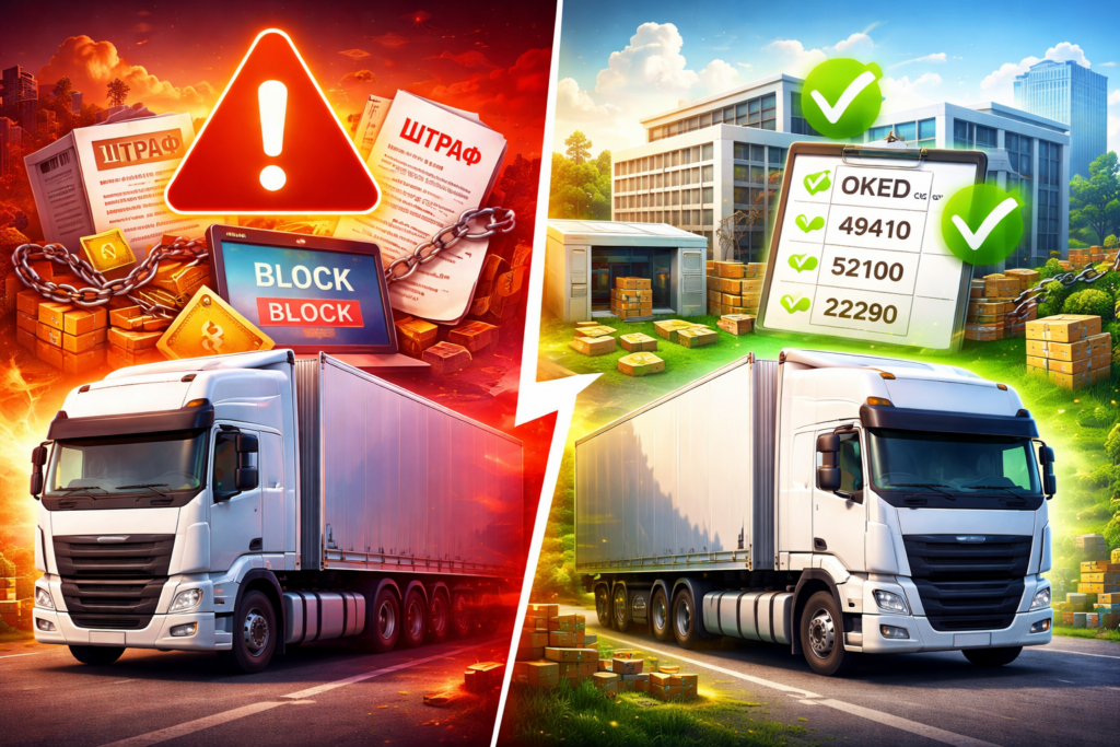 грузоперевозки в Казахстане фура и логистика ошибка выбора окэд 49410