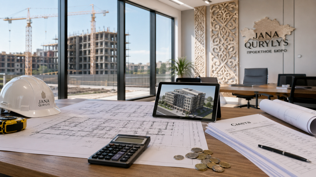 проектирование ПСД с расчетом сметы в Казахстане инженер анализирует строительный проект