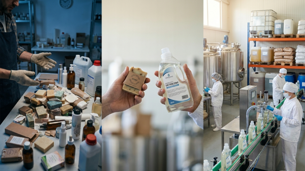 производство мыла и бытовой химии оборудование цех смешивание моющих средств Казахстан