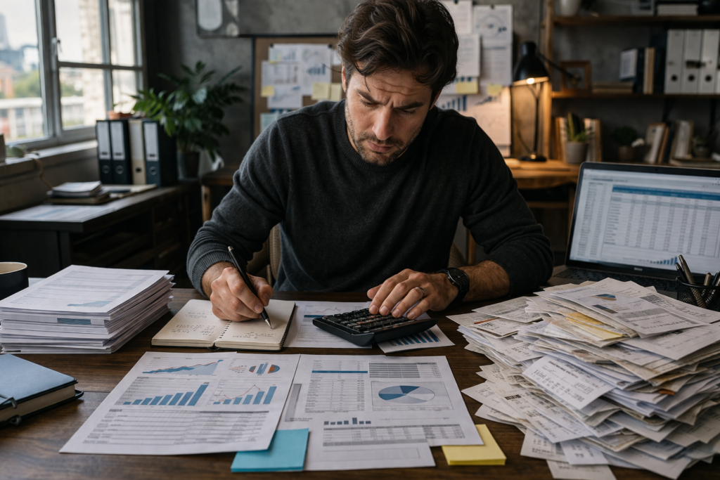 Предприниматель рассчитывает срок окупаемости бизнеса по финансовой модели, анализируя вложения, денежный поток и сроки возврата инвестиций